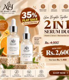 2 in 1 - Glow & Clarity Duo (Vitamin C Serum 120ml & Niacinamide Serum 120ml)