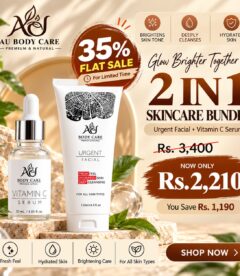2 in 1 - Instant Brightening Rescue Set (Urgent Facial 120ml & Vitamin C Serum 30ml)